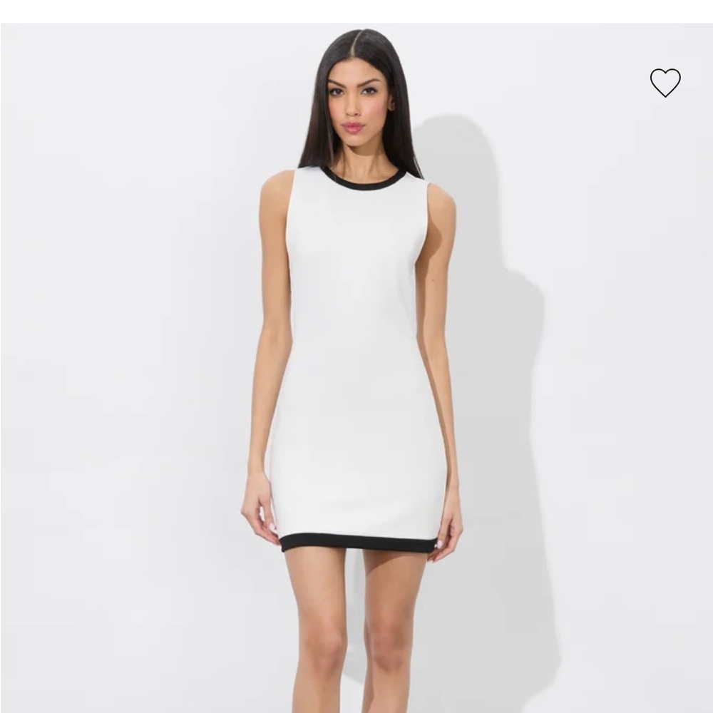 Alice + Olivia White and Black Mini Dress